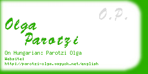 olga parotzi business card